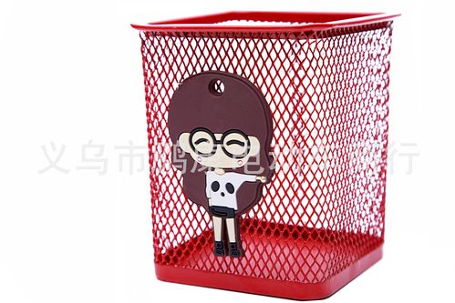 办公用品_彩色圆型 状格金属多功能笔筒 桌面办公用品收纳 定制