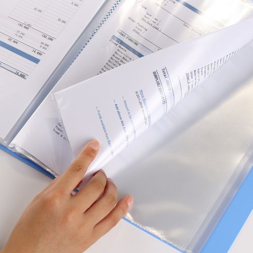 晨光资料册文件夹插页袋a4多层分页透明卷子夹活页办公用品包邮